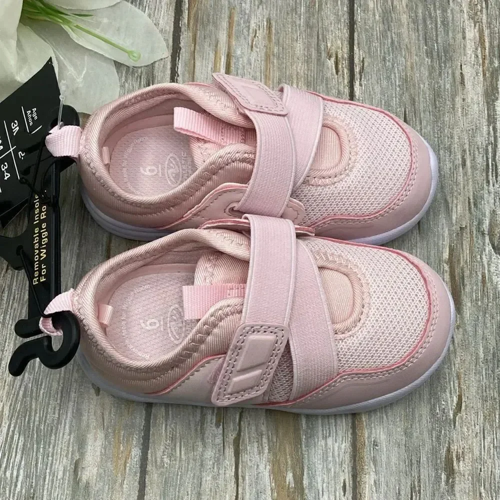 Baby Girls Cross Strap Sneakers Shoes Size 6